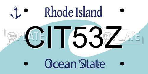 CIT53Z Rhode Island License Plate