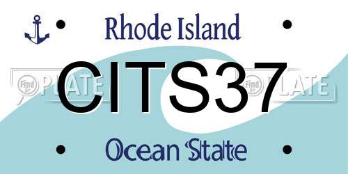 CITS37 Rhode Island License Plate