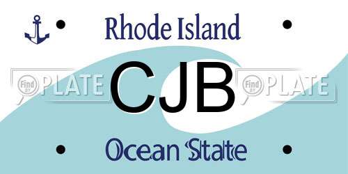 CJB Rhode Island License Plate