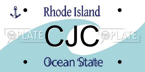 CJC Rhode Island License Plate