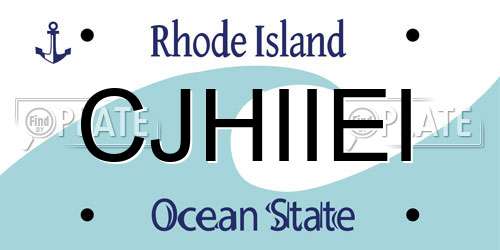 CJHIIEI Rhode Island License Plate