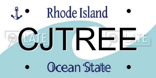 CJTREE Rhode Island License Plate