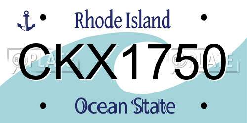 CKX1750 Rhode Island License Plate