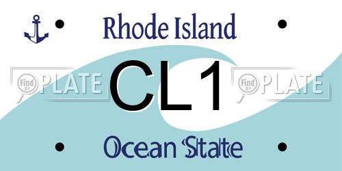 CL1 Rhode Island License Plate