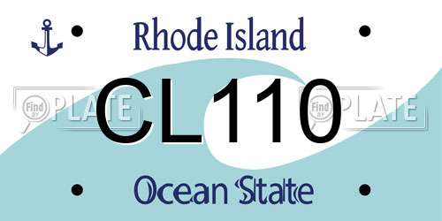 CL110 Rhode Island License Plate