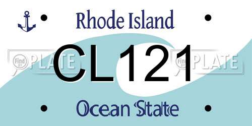 CL121 Rhode Island License Plate