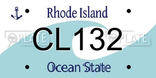 CL132 Rhode Island License Plate