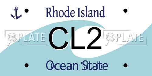 CL2 Rhode Island License Plate