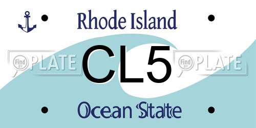 CL5 Rhode Island License Plate