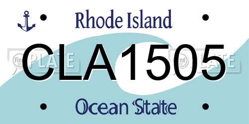 CLA1505 Rhode Island License Plate