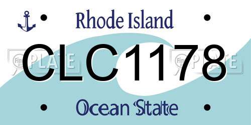 CLC1178 Rhode Island License Plate