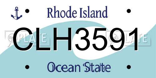 CLH3591 Rhode Island License Plate