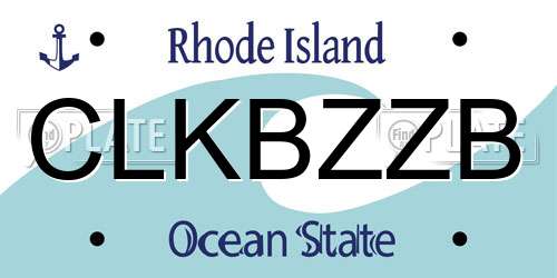 CLKBZZB Rhode Island License Plate