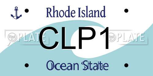 CLP1 Rhode Island License Plate