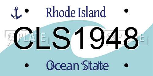 CLS1948 Rhode Island License Plate