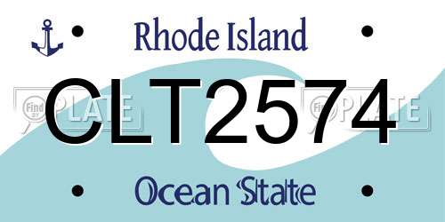 CLT2574 Rhode Island License Plate