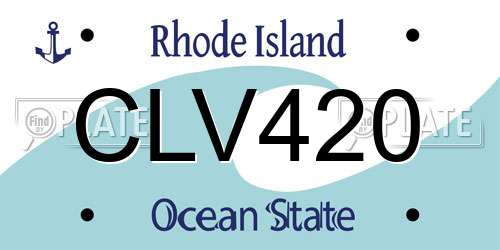 CLV420 Rhode Island License Plate