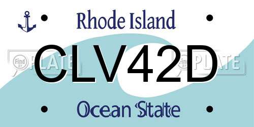 CLV42D Rhode Island License Plate