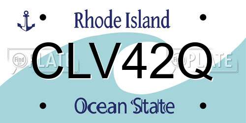 CLV42Q Rhode Island License Plate