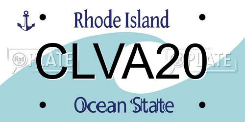 CLVA20 Rhode Island License Plate