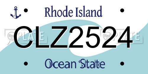 CLZ2524 Rhode Island License Plate