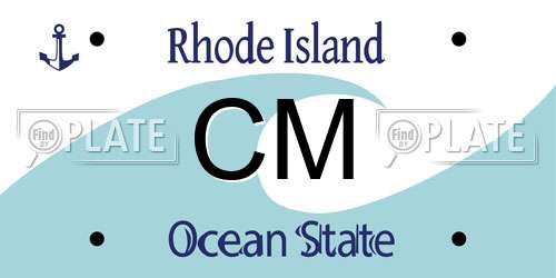 CM Rhode Island License Plate