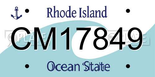 CM17849 Rhode Island License Plate