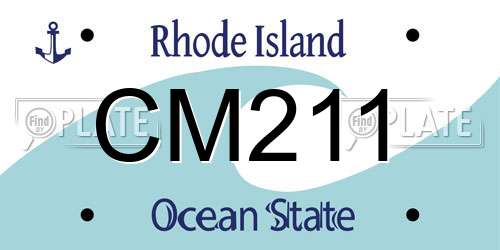 CM211 Rhode Island License Plate