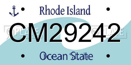 CM29242 Rhode Island License Plate