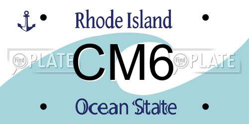 CM6 Rhode Island License Plate