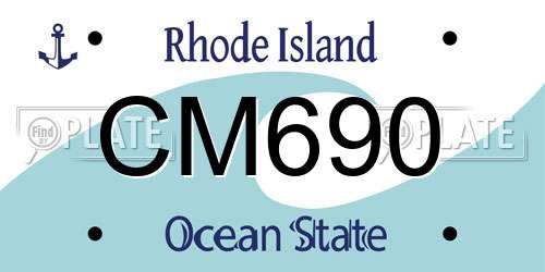 CM690 Rhode Island License Plate