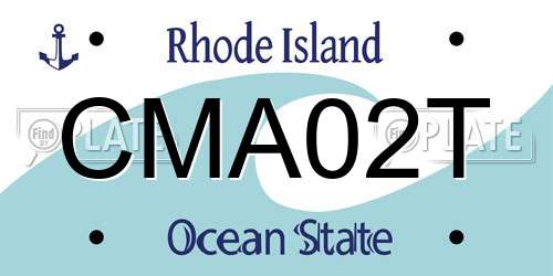 CMA02T Rhode Island License Plate