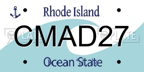 CMAD27 Rhode Island License Plate