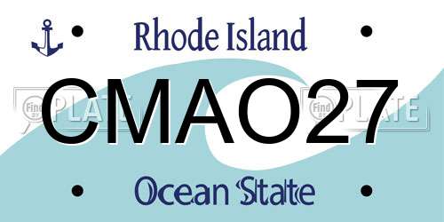 CMAO27 Rhode Island License Plate