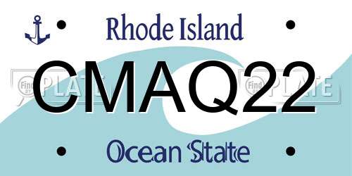 CMAQ22 Rhode Island License Plate