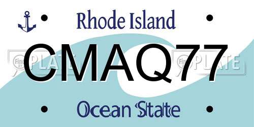 CMAQ77 Rhode Island License Plate