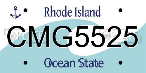 CMG5525 Rhode Island License Plate