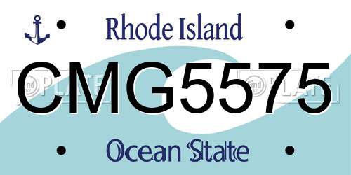 CMG5575 Rhode Island License Plate