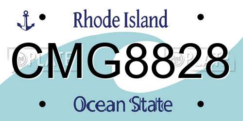 CMG8828 Rhode Island License Plate