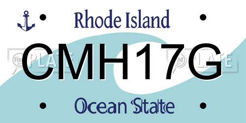 CMH17G Rhode Island License Plate