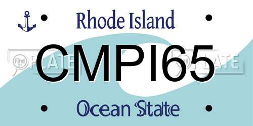 CMPI65 Rhode Island License Plate