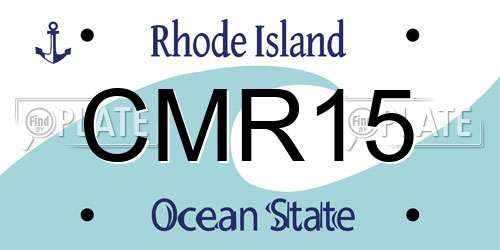 CMR15 Rhode Island License Plate