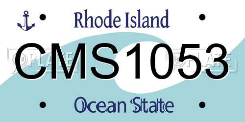 CMS1053 Rhode Island License Plate