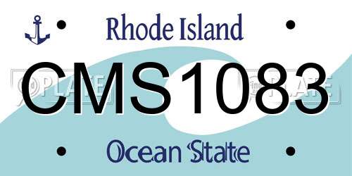 CMS1083 Rhode Island License Plate