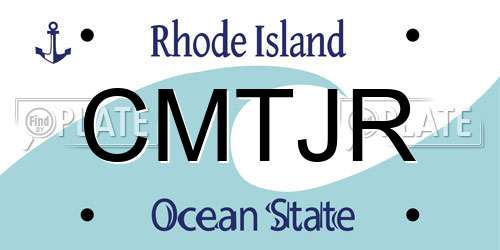 CMTJR Rhode Island License Plate