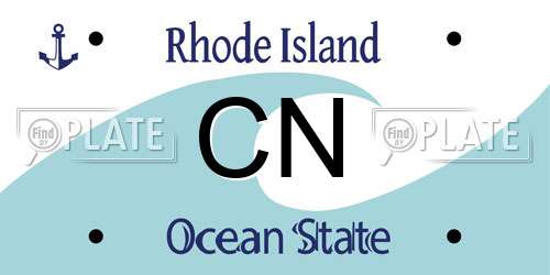 CN Rhode Island License Plate