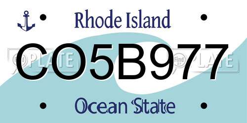 CO5B977 Rhode Island License Plate
