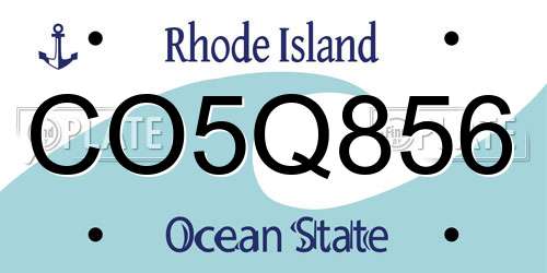 CO5Q856 Rhode Island License Plate