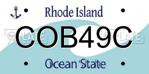 COB49C Rhode Island License Plate