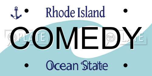 COMEDY Rhode Island License Plate